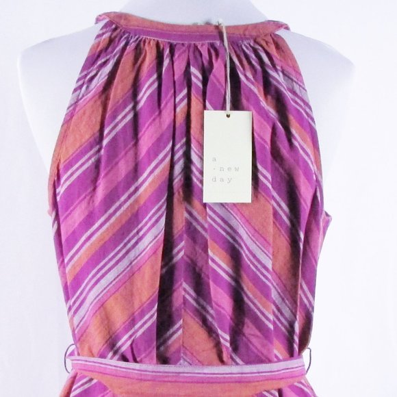 a new day 100% Cotton Sleeveless Striped Sun Dress - Picture 7 of 9